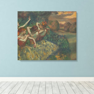 Fyra dansare av Edgar Degas, Ballet Fine Art Canvastryck