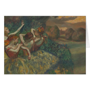 Fyra dansare av Edgar Degas, Ballet Fine Art Hälsningskort