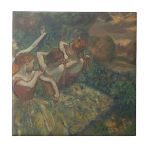 Fyra dansare av Edgar Degas, Ballet Fine Art Kakelplatta