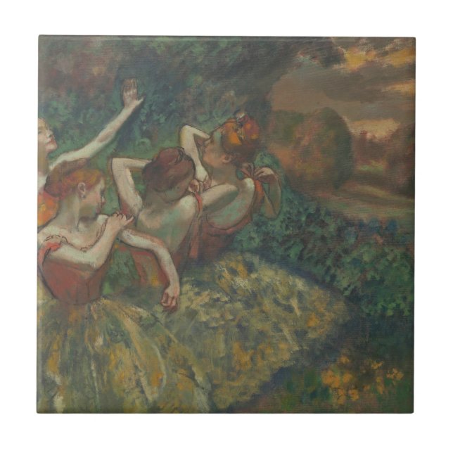 Fyra dansare av Edgar Degas, Ballet Fine Art Kakelplatta (Framsidan)