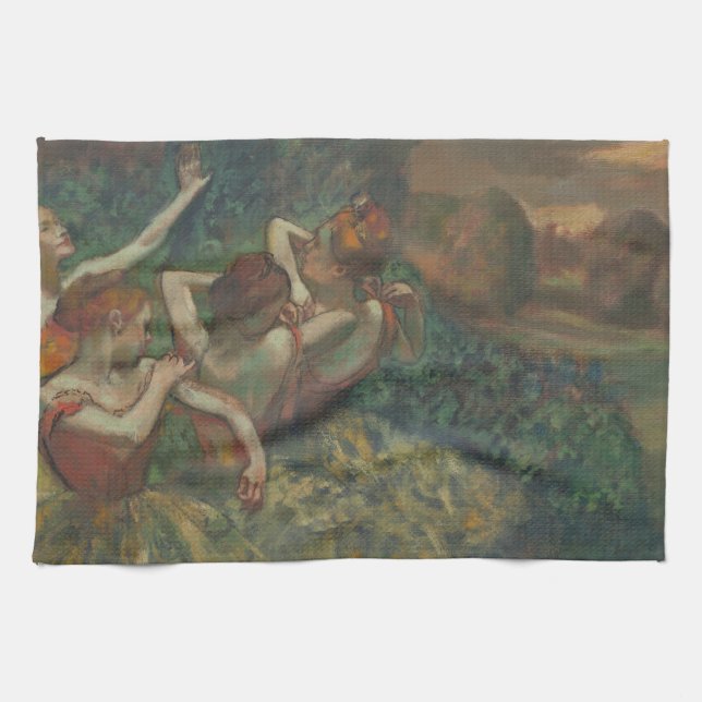 Fyra dansare av Edgar Degas, Ballet Fine Art Kökshandduk (Horisontell)