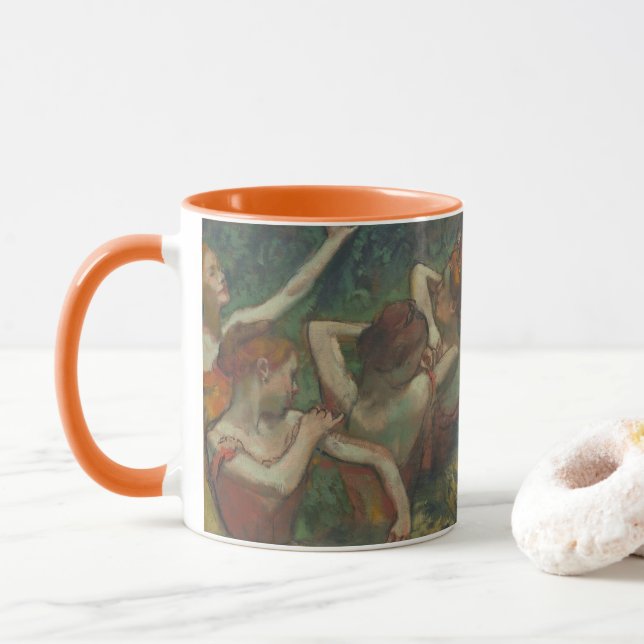 Fyra dansare av Edgar Degas, Ballet Fine Art Mugg (Med munk)