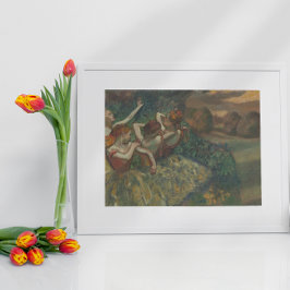 Fyra dansare av Edgar Degas, Ballet Fine Art Poster