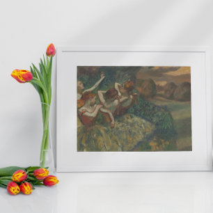 Fyra dansare av Edgar Degas, Ballet Fine Art Poster