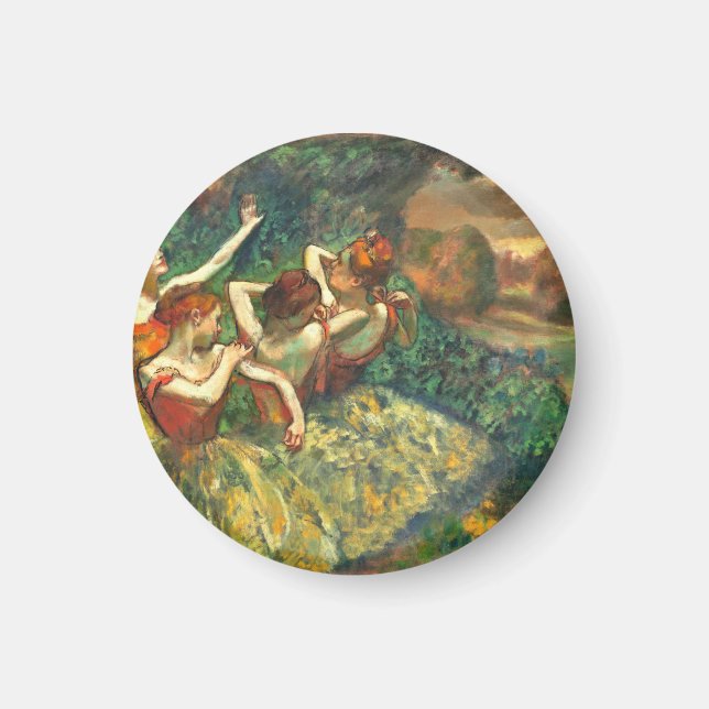 Fyra dansare Edgar Degas Magnet (Framsidan)