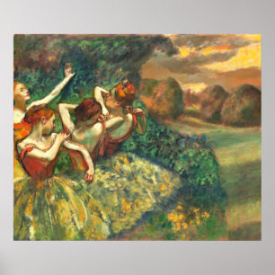 Fyra dansare Edgar Degas Poster