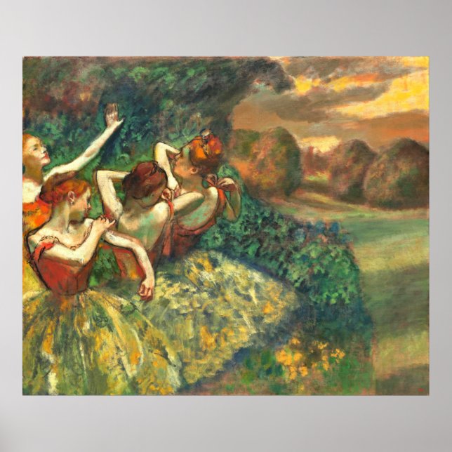 Fyra dansare Edgar Degas Poster (Framsidan)
