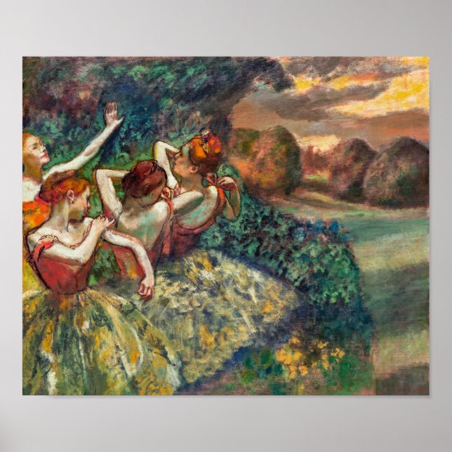 Fyra dansare | Edgar Degas | Poster (Framsidan)