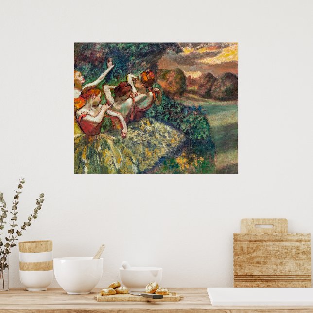 Fyra dansare | Edgar Degas | Poster (Kök)
