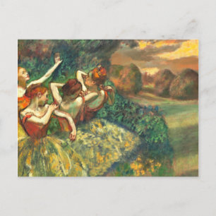 Fyra dansare Edgar Degas Vykort