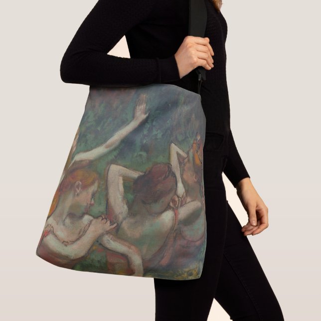 Fyra dansare, tryckmålning, Edgar Degas Axelväska (Närbild)