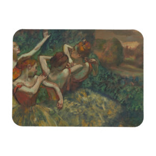 Fyra dansare, tryckmålning, Edgar Degas Magnet