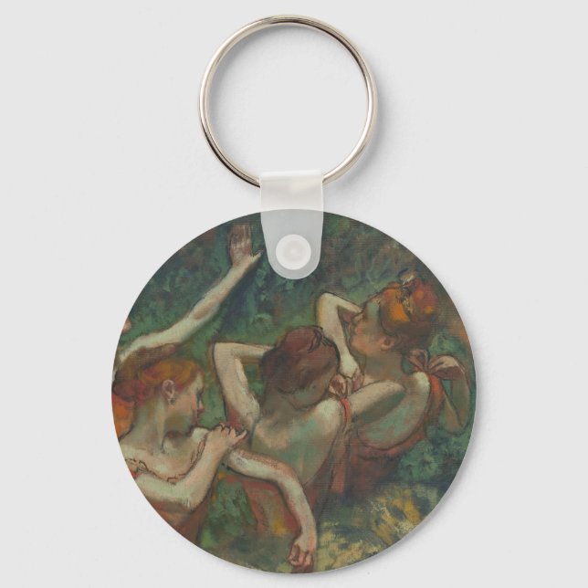 Fyra dansare, tryckmålning, Edgar Degas Nyckelring (Framsida)