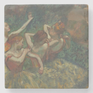 Fyra dansare, tryckmålning, Edgar Degas Stenunderlägg