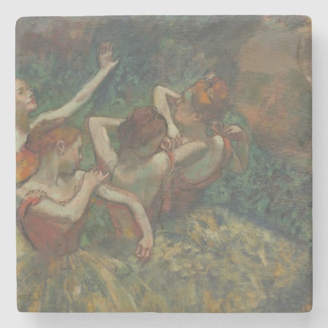 Fyra dansare, tryckmålning, Edgar Degas Stenunderlägg (Framsidan)