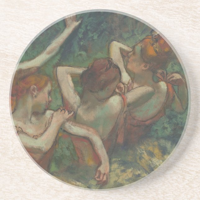 Fyra dansare, tryckmålning, Edgar Degas Underlägg (Framsidan)