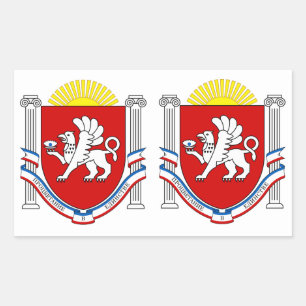 FYRA DUBBLAN Emblem i Krim Rektangulärt Klistermärke