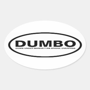 FYRA "DUMBO" OVALT KLISTERMÄRKE