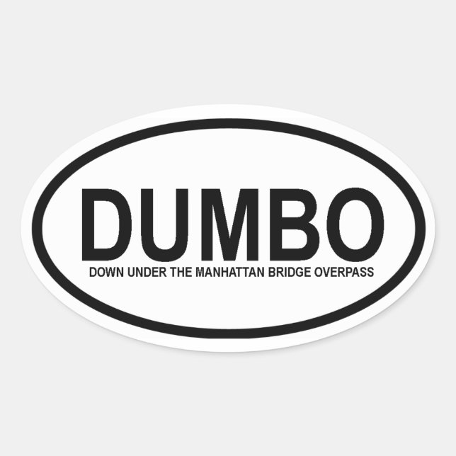 FYRA "DUMBO" OVALT KLISTERMÄRKE (Framsida)