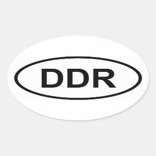 FYRA East Germany "DDR ", Ovalt Klistermärke