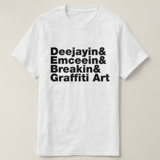 Fyra element av hip hop t-shirt (Design framsida)