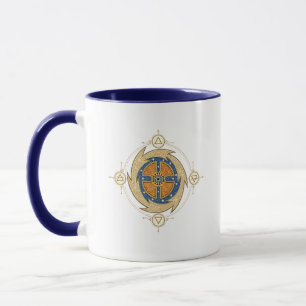 Fyra elementen Marockansk mandala helig geometri Mugg