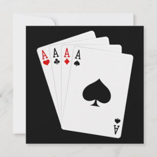 Fyra Ess-gratulationskort Kort