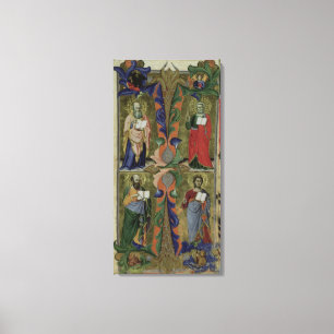 Fyra Evangelists, 14th århundrade (vellängpapper Canvastryck
