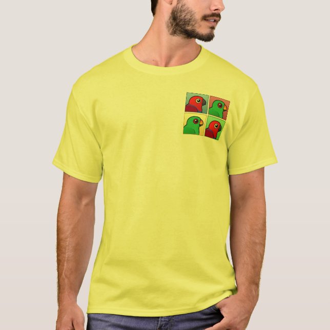 Fyra färg Eclectus T-shirt (Framsida)