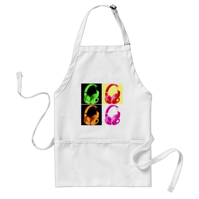 Fyra Färg-hörlursstolpar, Mobila Förkläde (Framsidan)