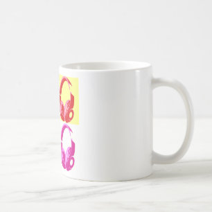 Fyra Färg-hörlursstolpar, Mobila Kaffemugg