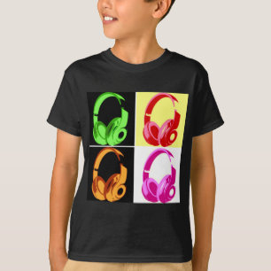 Fyra Färg-hörlursstolpar, Mobila T-shirt
