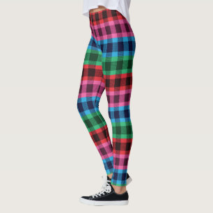 Fyra färg mönster leggings