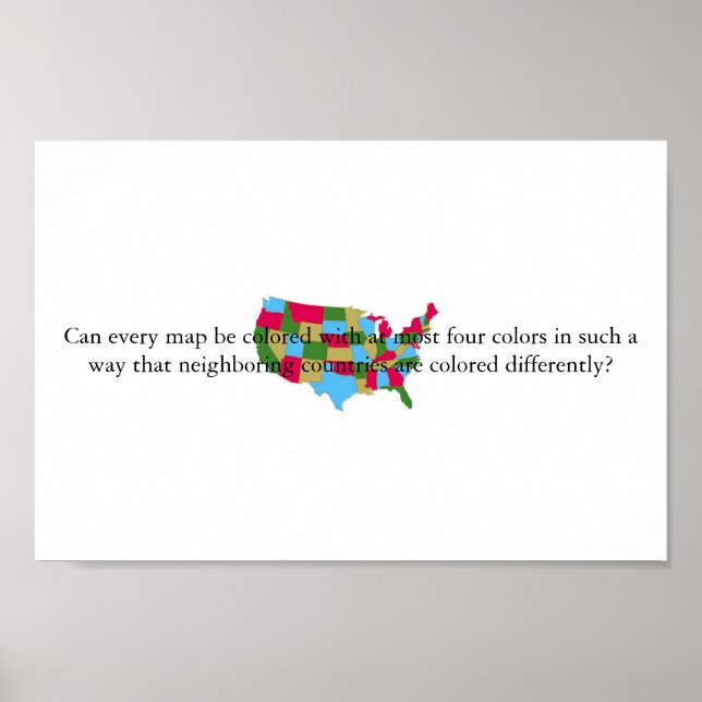 Fyra Färg Theorem Poster (Framsidan)