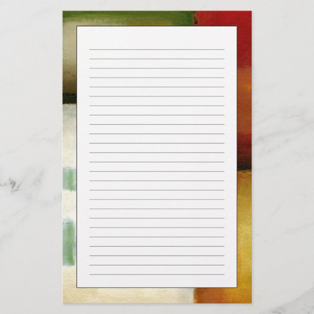 Fyra färgade rektanglar av Chariklia Zarris Brevpapper (Framsida)