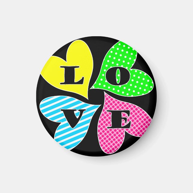 Fyra Färgader Magnet (Framsidan)