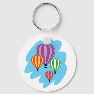 Fyra färgrika luftballonger nyckelring