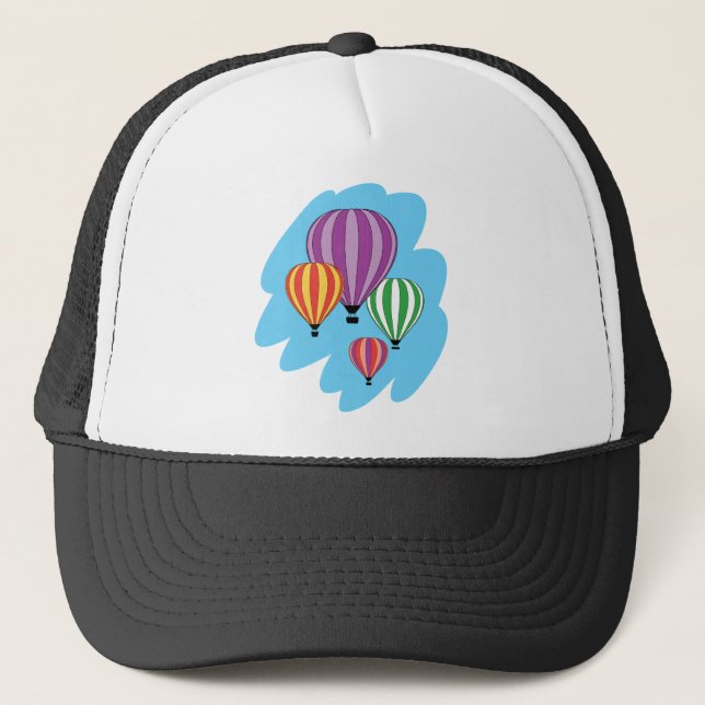 Fyra färgrika luftballonger truckerkeps (Framsida)