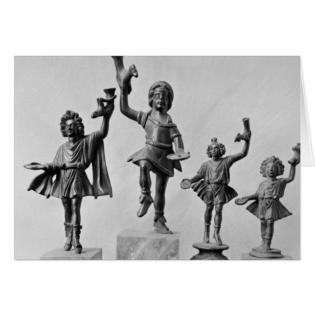 Fyra figurer av Lar Hälsningskort (Framsidan Horizontal)