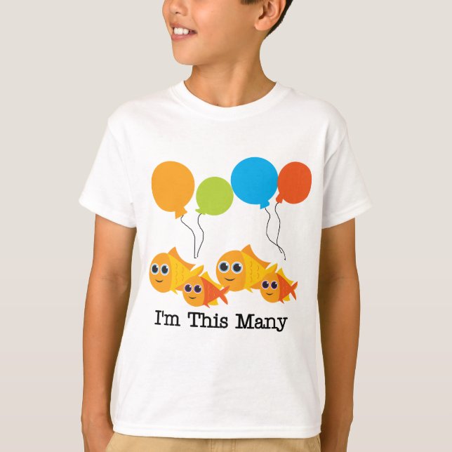 Fyra fiskar jag är så många Tshirts och gåvor (Framsida)