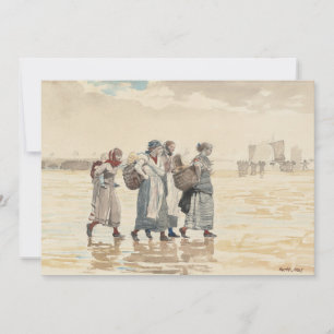 Fyra fiskefruar vid stranden Winslow Homer