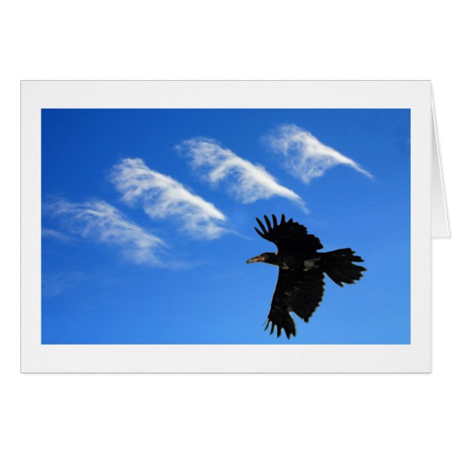 Fyra fjädrar hälsningskort (Framsidan Horizontal)