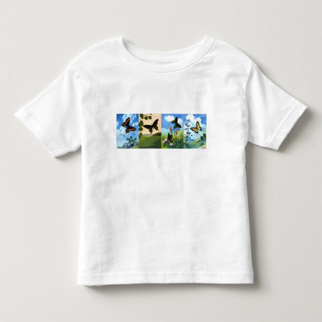 Fyra fjärilar tee (Framsida)