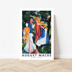 Fyra flickor efter August Macke Poster