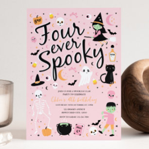 Fyra förevändningar på födelsedagsinbjudan Hallowe Inbjudningar