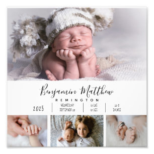 Fyra foto-Baby-födelseattentat Fototryck