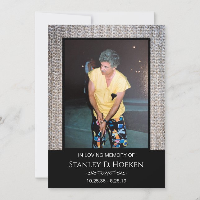 Fyra foto-begravningar - tack kort (Framsida)