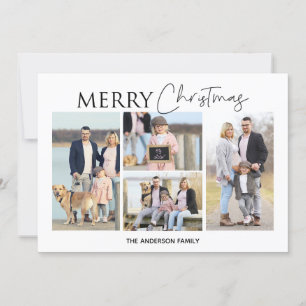 Fyra foto-God jul-fotokort Inbjudningar