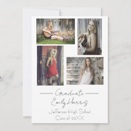 Fyra foto, klass av Studentfest-kort Kort