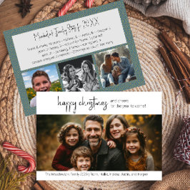 Fyra foto-kort för lycklig-jul julkort